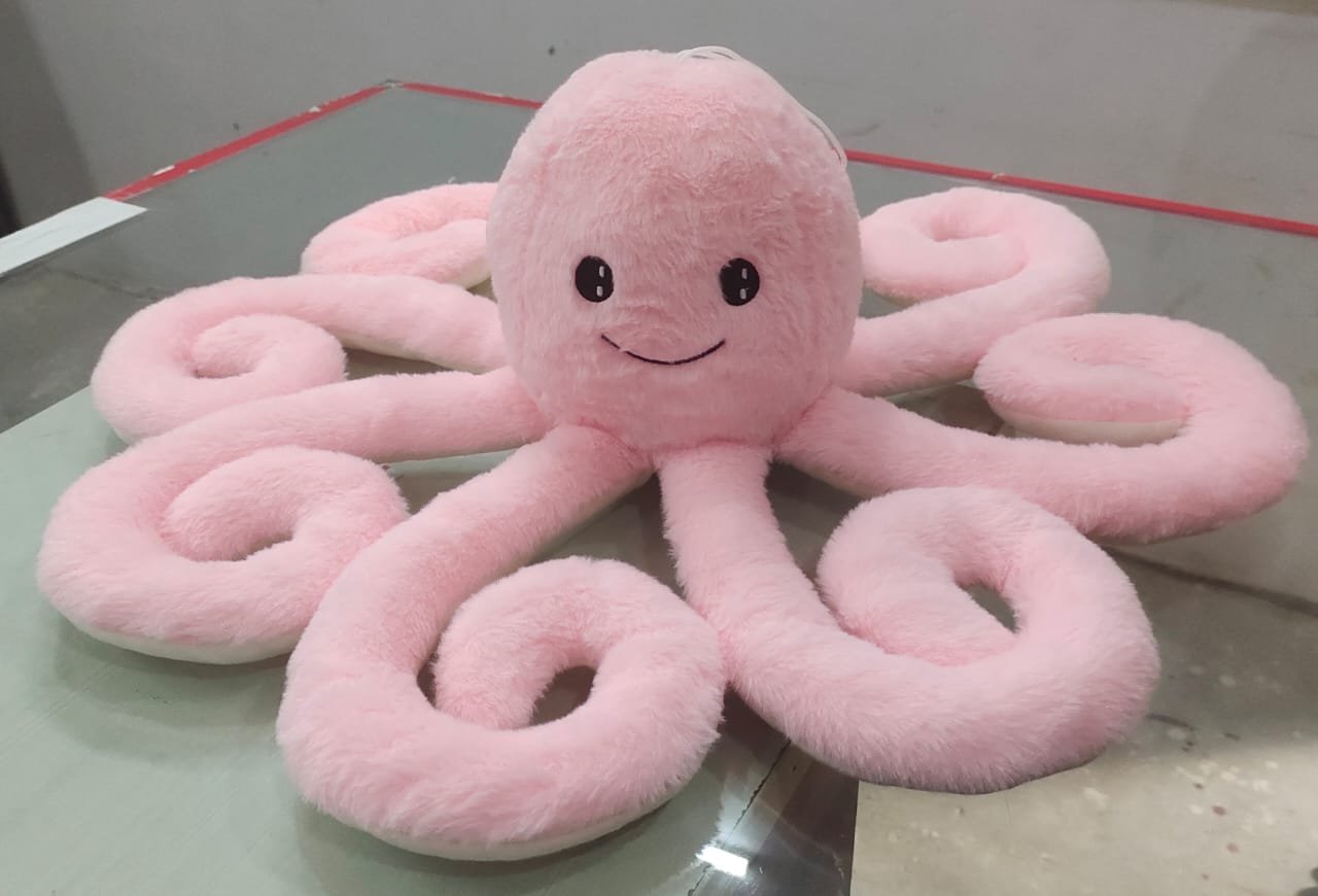 Cute Pink Octopus Soft Toy